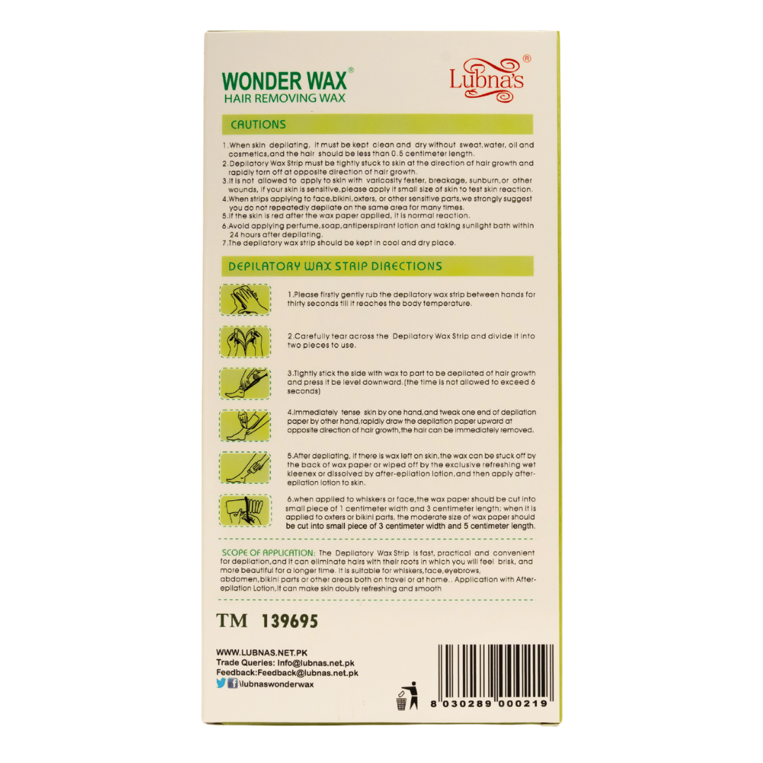 Hair Removing Wax Strips 20PC (AloeVera ) image 3