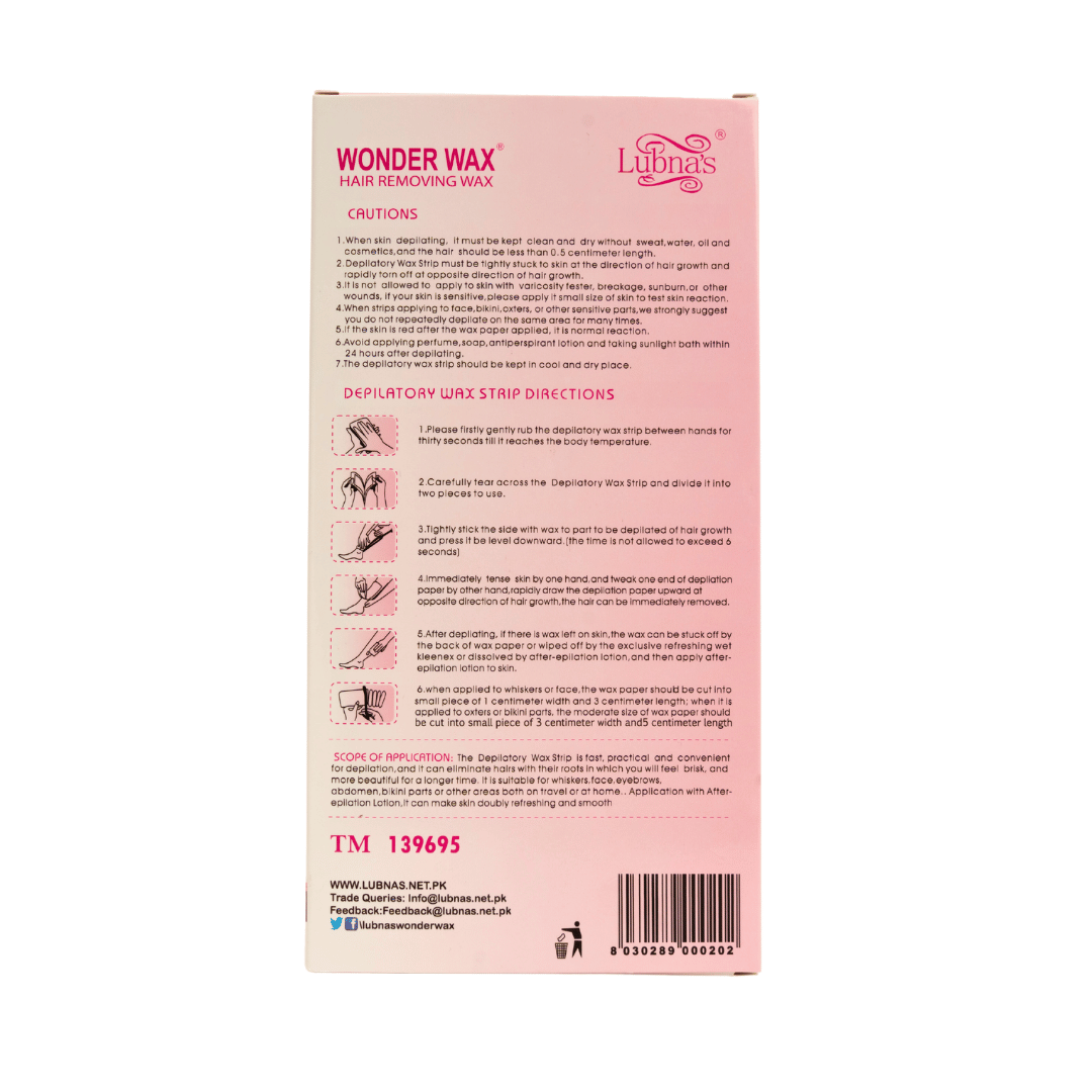 Hair Removing Wax Strips 20PC (Rose) image 2