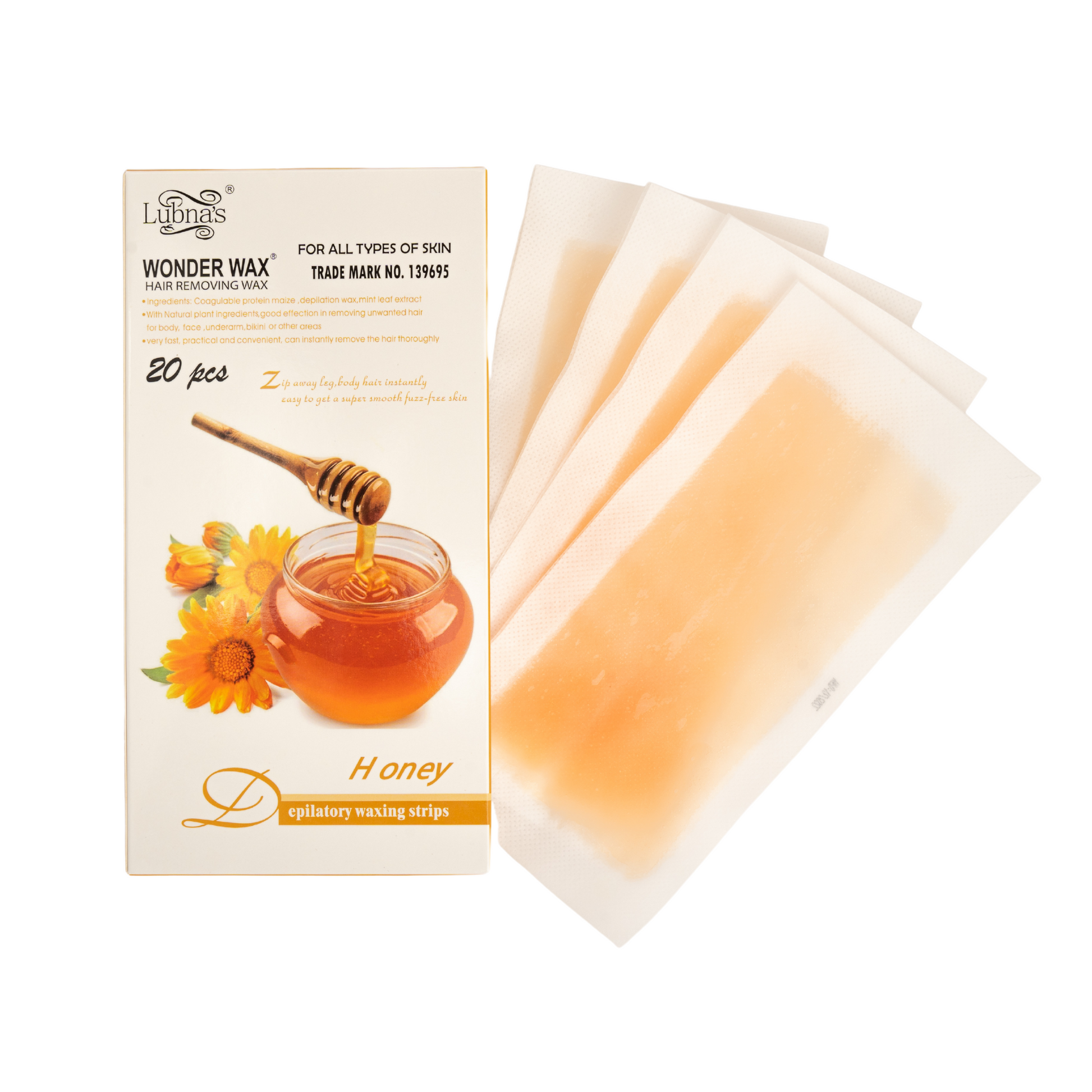Hair Removing Wax Strips 20PC (Honey) image 0