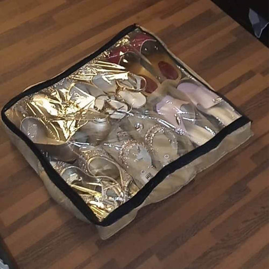 12 Pockets Under Bed Shoe Organizer