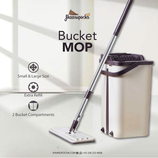 Fiber Mop with Squeeze Bucket