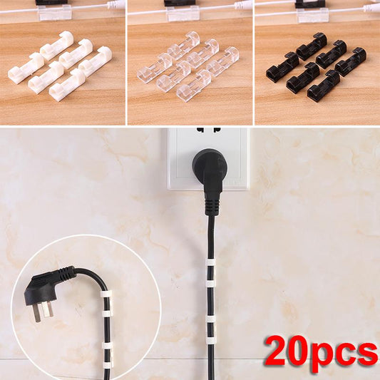 Self-Adhesive Wire Cable Cord Clips – 16 Pcs
